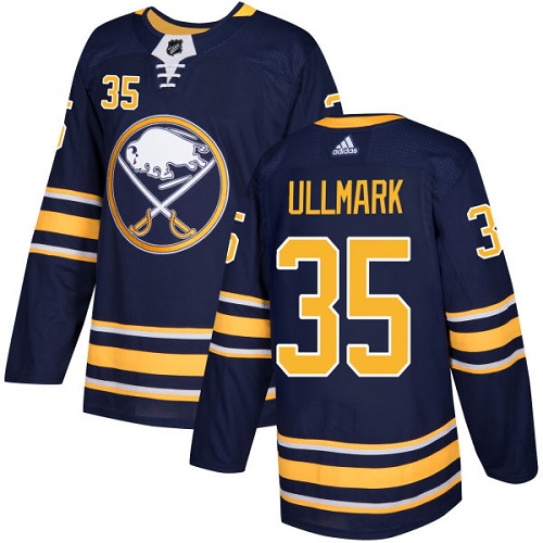 Men's Buffalo Sabres #35 Linus Ullmark Navy Stitched NHL Jersey